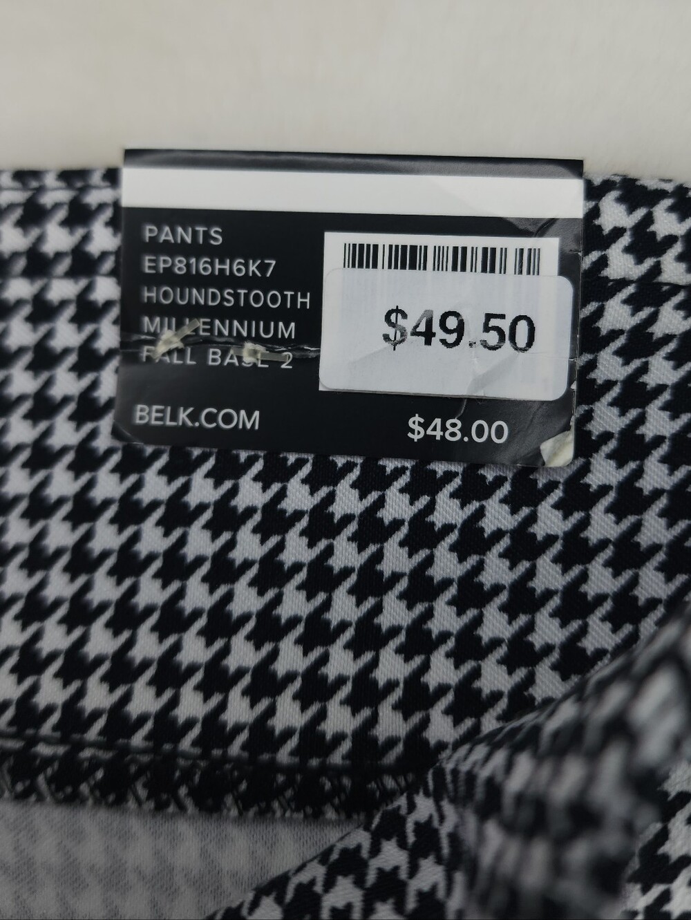 Kim Rogers Black & White Houndstooth Pull-On Straight Pants NWT - Picture 6 of 9